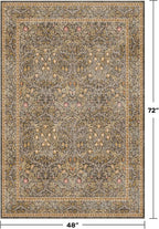 Vintage Brown 4x6 Area Rugs for Large Entryway, Bedroom Beside Rug, Non-Slip - Image 2