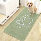 OLANLY Dog Door Mat for Muddy Paws 47x24, Paw Print Design, Absorbs Moisture by OLANLY