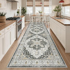 Madane Hallway Rug 3x10, Kitchen Rugs Washable Entryway Rug Vintage Kitchen by Madane