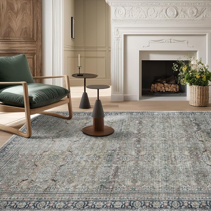 Washable Rugs 8x10 Area Rugs for Living Room, Rugs for Bedroom, Large Carpets by Srugn