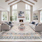 zesthome 10x14 Area Rugs for Living Room, Non-Slip Backing Washable Rugs by Zesthome