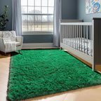 ONASAR Dark Green Area Rugs for Living Room Bedroom, 5x8 Fluffy Shaggy Large Rug - Image 8