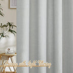 NICETOWN Linen Light Gray Curtains - Image 3