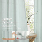 LAMIT 54 Inch Short Window Linen Curtains, Soft Faux Linen Light Filtering - Image 5