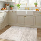 Washable 3x4 Kitchen Area Rugs: Abstract Stain-Resistant Sink Rug Non-Slip - Image 6