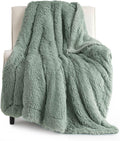 Bedsure GentleSoft Fluffy Sage Green Throw Blanket, Sage Green Decor by BEDSURE