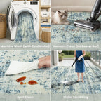 9x12 Area Rugs for Living Room Washable Rug: Anti-Skid Abstract Modern Living - Image 5
