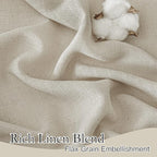 RYB HOME Sheer Linen Curtains, Small Light & Privacy Semi Translucent Curtains - Image 4