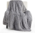 Bedsure GentleSoft Fuzzy Sherpa Faux Fur Twin Blanket Grey Cozy Gifts by BEDSURE