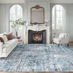 Soalmost Area Rug 10x12 Vintage Washable Living Room Large Carpet Non Slip - Image 2