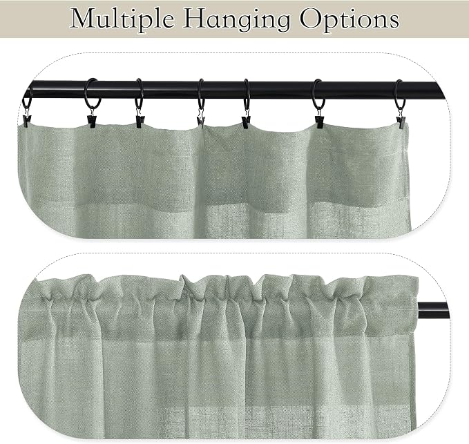 RYB HOME Semi Sheer Valances - Image 3