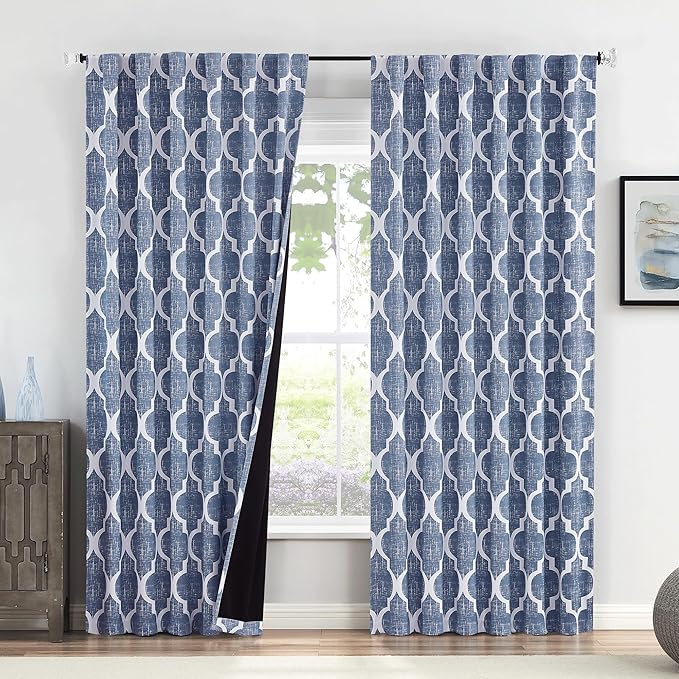 Beauoop 100% Blackout Curtains 84 Inches Long 2 Panels by Beauoop