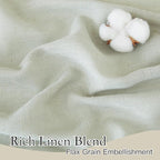 RYB HOME Flax Linen Curtains for Living Room Bedroom, Light Filtering Airy - Image 2