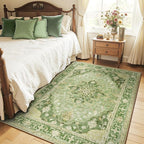 RELEANY Area Rugs 4'x6' Washable Non-Slip, Floral Vintage Distress Print - Image 2