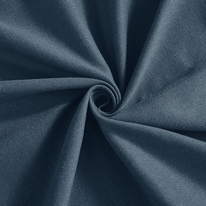NICETOWN Navy Blue Linen Curtains - Image 9
