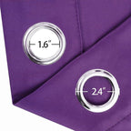 LEMOMO Purple Blackout Curtains 34 x 63 Inch Length/Set of 2 Curtain - Image 6