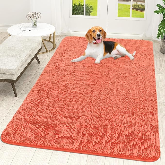 OLANLY Dog Door Mat for Muddy Paws 59x35, Absorbs Moisture and Dirt, Absorbent by OLANLY