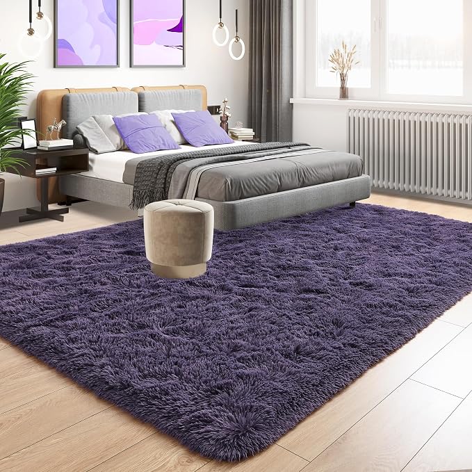 Tepook Fluffy Large Rugs for Living Room, Shag Area Rug 6x9 Soft Carpet for - Image 3