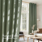 NICETOWN Forest Green Linen Curtains - Image 5