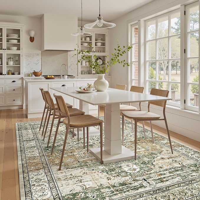 6x9 Area Rugs for Living Room Non-Slip Washable Rugs 6x9 Vintage Rug for - Image 9