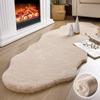 Ashler Faux Fur Rug, Upgraded Soft Faux Rabbit Fur, 2 x 6 Feet, Machine by AshlerHomeDeco