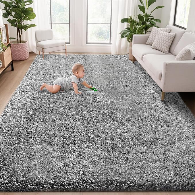 5x7 Area Rug for Living Room: Fluffy Shag Soft Washable Rugs Fuzzy Plush Indoor by VECARF