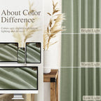 Light Sage Linen Curtains 108 Inches Long - Image 3