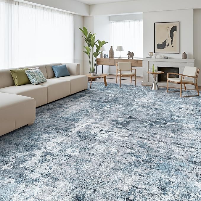 10x14 Area Rugs for Living Room, Non Slip Machine Washable Vintage Rugs - Image 2