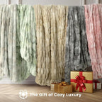 Ultra Soft Cozy Faux Fur Throw Blanket, Fuzzy Plush Thick Fur Blanket, Oversize - Image 7