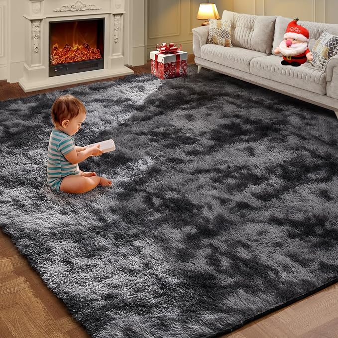 8x10 Feet Area Rugs for Living Room, Shag Fluffy Bedroom Carpet, Soft Rugs for by KNZE