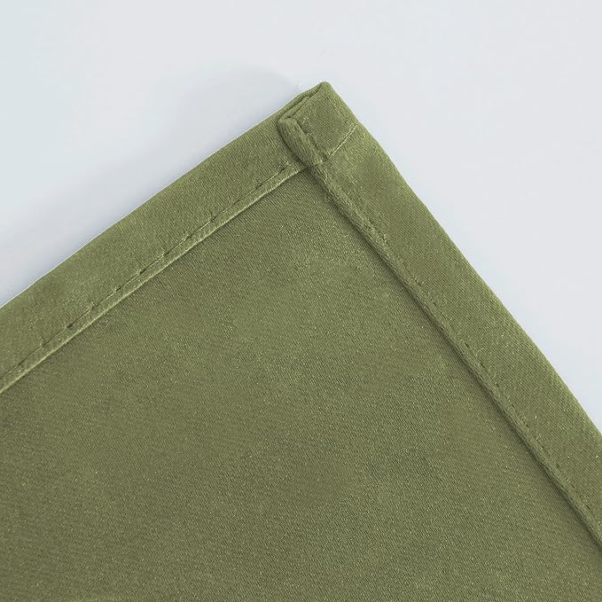LEMOMO Olive Green Thermal Blackout Curtains/38 x 63 Inch/Set of 2 Panels Room - Image 8