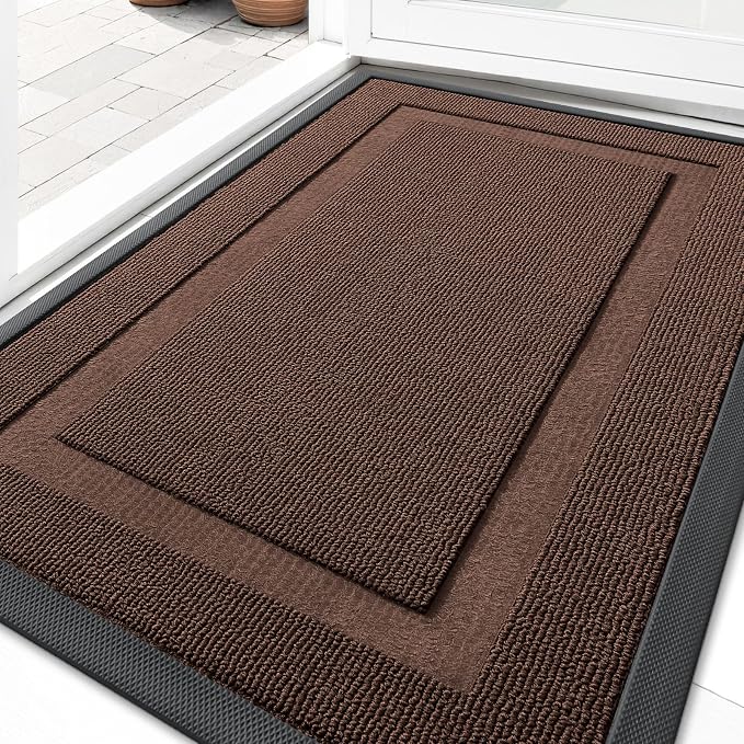 OLANLY Front Door Mat Indoor Outdoor Entrance, Waterproof All-Season, by OLANLY