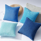 Topfinel Blue Decorative Throw Pillow Covers 16x16 Inch Set of 4, Soft Accent - Image 4