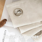 H.VERSAILTEX Living Room Linen Curtains Home Decorative Nickel Grommet Curtains - Image 5