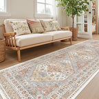 4x12 Runner Rug for Hallway, Low-Pile Wide Runner for Entryway, Long Washable - Image 9