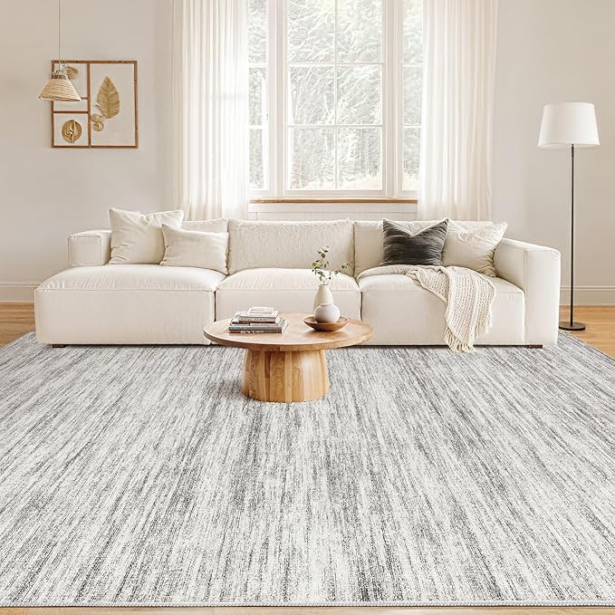 Nakagishi 6X9 Area Rugs Living Room: Washable Large Vintage Rug Neutral - Image 4