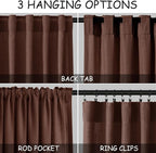 Extra Long Rustic Brown Linen Curtains 120 Inch - Image 2