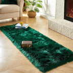 AMTOVO Faux Fur Rug, Dark Green Ultra Soft Fluffy Shag Sheepskin Rug, 2 x 6 ft - Image 3