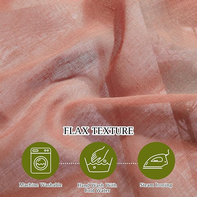 NICETOWN Linen Textured Semi Sheer Curtains - Image 4