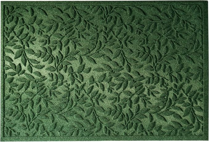 Green Leaves Outdoor Indoor Entrance Door mat, Absorbent Durable Heavy Duty - Image 8