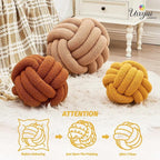 Uvvyui Knot Pillow Ball, Soft Home Decorative Pillows, Round Throw Pillow - Image 4
