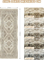 Runner Rug 2x6, Ultra-Thin Entryway Rug Non Slip Washable Rugs - Image 2