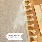 MYSKY HOME Linen Tassels Curtains - Image 4