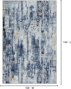 9x12 Area Rugs Washable Rug: Modern Abstract Living Room Rug Soft Anti-Skid - Image 2