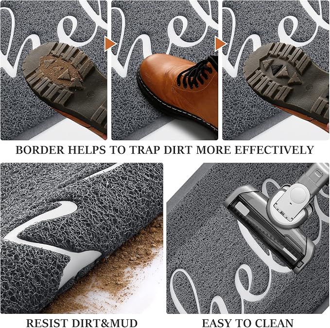 BeneathYourFeet Door Mat, Welcome Mat Low Profile Front Doormat Non Slip Rugs - Image 5