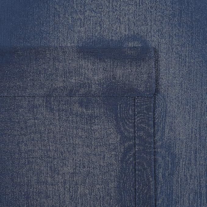 DWCN Navy Blue Sheer Curtains for Kitchen Windows - Image 5
