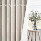 Oatmeal 105 Inch Long Curtains for Living Room Custom, Sun Blocking Elegant - Image 3