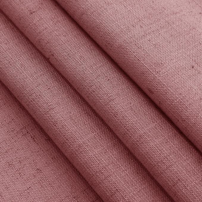 Canyon Rose Linen Curtains 84 Inch Length 2 Panels Set - Image 7
