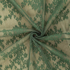 YJ YANJUN Vintage Lace Curtains 63 Inch Length-Victorian Floral Dark Olive - Image 6