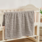 Yurhap Fleece Baby Blanket Heart Checkered, Ultra Soft Cozy Baby Blankets - Image 5